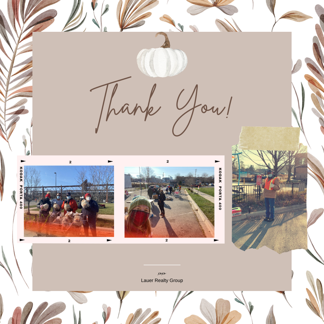 Thank you card for the 2021 Thanksgiving Basket Drive.